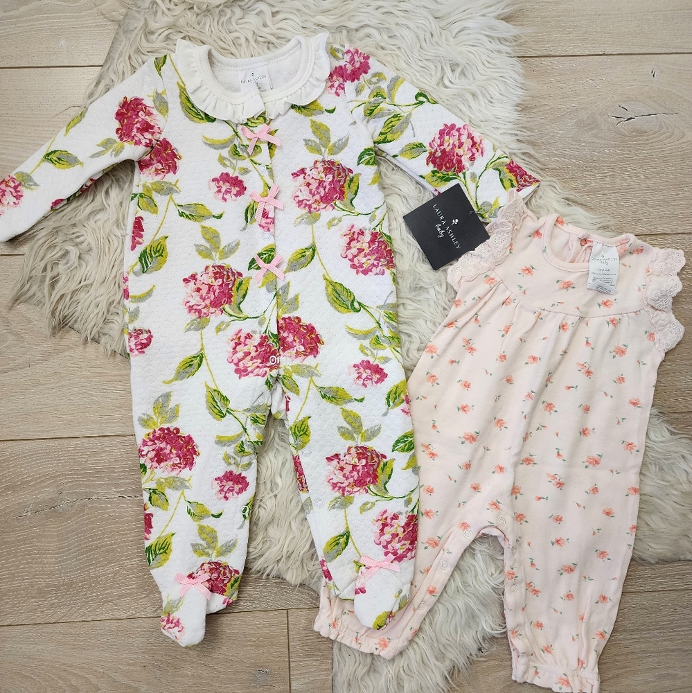 NWT/ EUC, Laura Ashley cotton Bodysuits,  6-9m